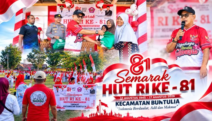 Bendera 81 Meter dan Baksos Jadi Pembuka Semarak HUT RI di Buntulia